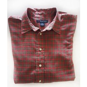 346 Brooks Brothers Plaid Red &Green Button Down